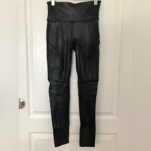 Spank faux leather moto leggings